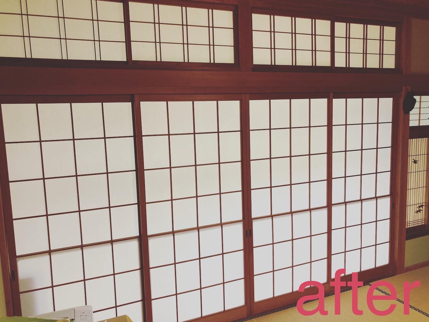 障子の貼り替え