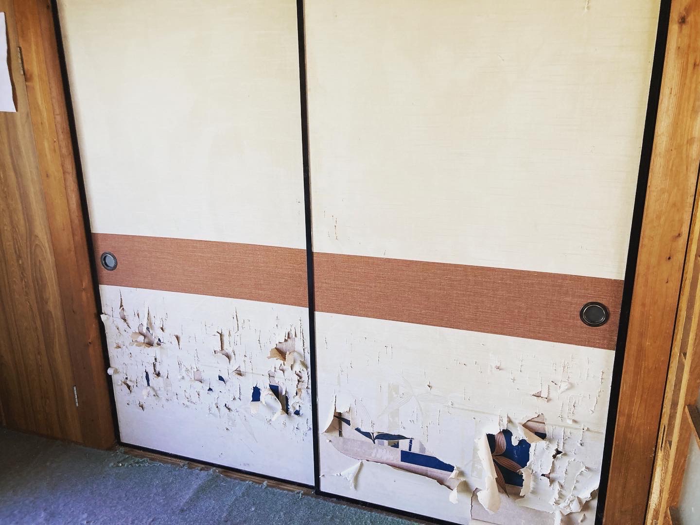 襖の貼り替え　Before